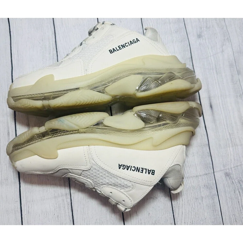 Balenciaga Triple S Men\'s Beige Rubber Sneakers Size EU 41 US 8 NO BOX Balenciaga Triple S Men main image 4